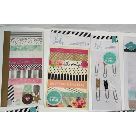 Heidi Swapp Diary Lot of 10 Washi Stickers Photo Flipbook Glitter Reinforcements - Picture 4 of 4